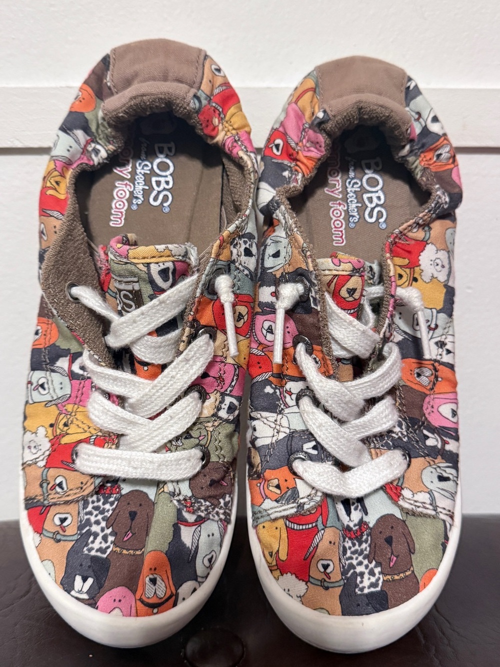 Multi-Color Dog Print One-Piece Sneakers